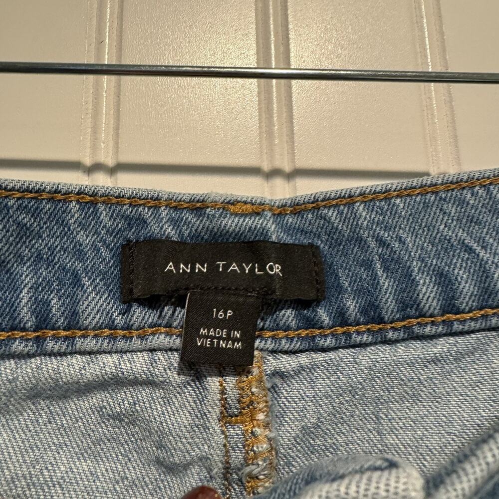 Ann Taylor Palazzo Cuffed Jeans Size 16 Petite - Picture 5 of 7